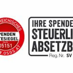 Dieses Bild zeigt das österreichische Spendengütesiegel und dass Ihre Spende steuerlich absetzbar ist