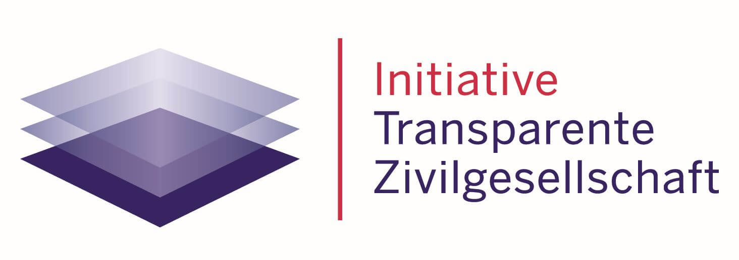 Logo der Initiative Transparente Zivilgesellschaft. Light for the World Deutschland unterstützt diese Initiative für mehr Transparenz.