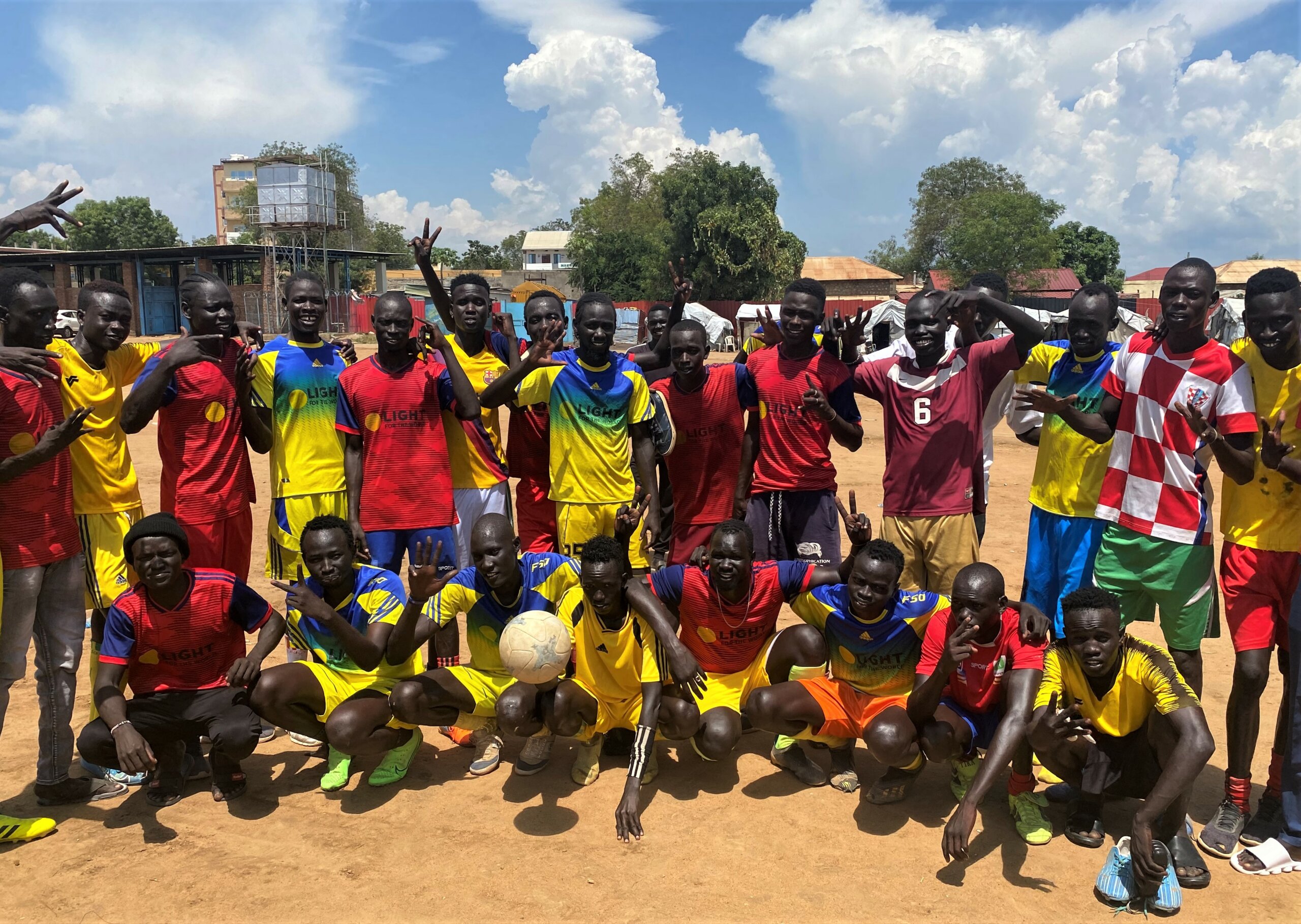 The Sports for Peace football team at Mahad IDP camp