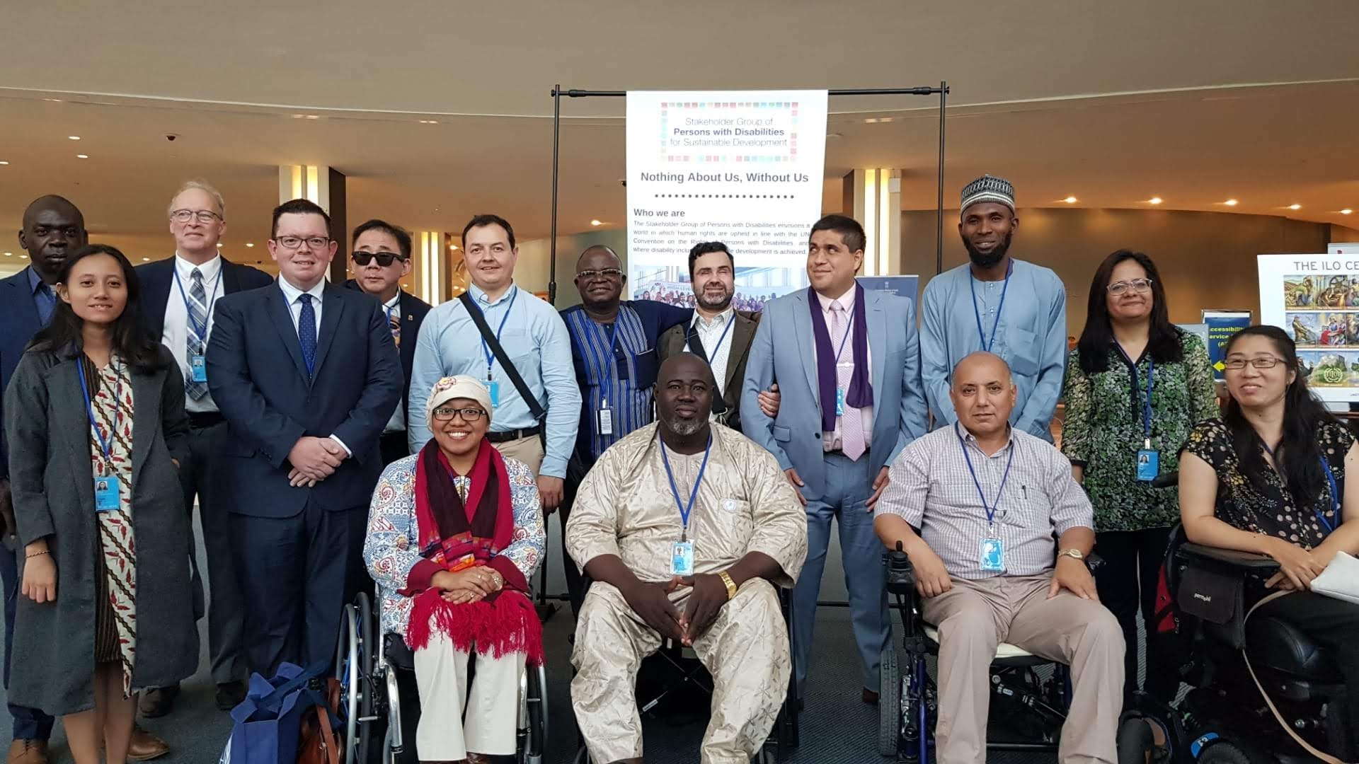 group photo of the 2019 Stakeholder Group of Persons with Disabilities at the United Nations NY
