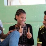 Image of the first Deaf Mastercard Foundation Scholars at the University of Gondar, laughing and communicating in sigh language. The CapAble project, which puts disability inclusion into action in higher education, has won a Zero Project Award.