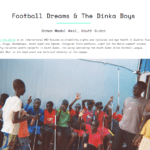 Screenshot of the top of an article on blind football in South Sudan, by Simon Madol, for Goal Click.