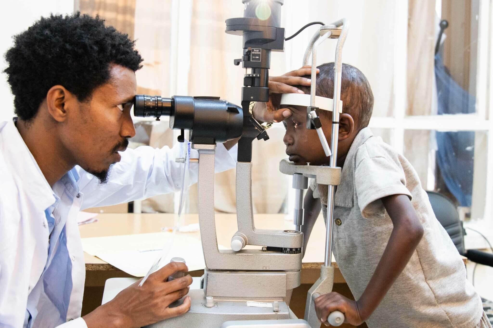Abel Batira is 10 years old. He lives with his seven older siblings and parents in southern Ethiopia. Abel was diagnosed with vision loss due to Vitamin A deficiency and malnutrition.