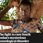 Screenshot of article in The Guardian on nodding syndrome in South Sudan.