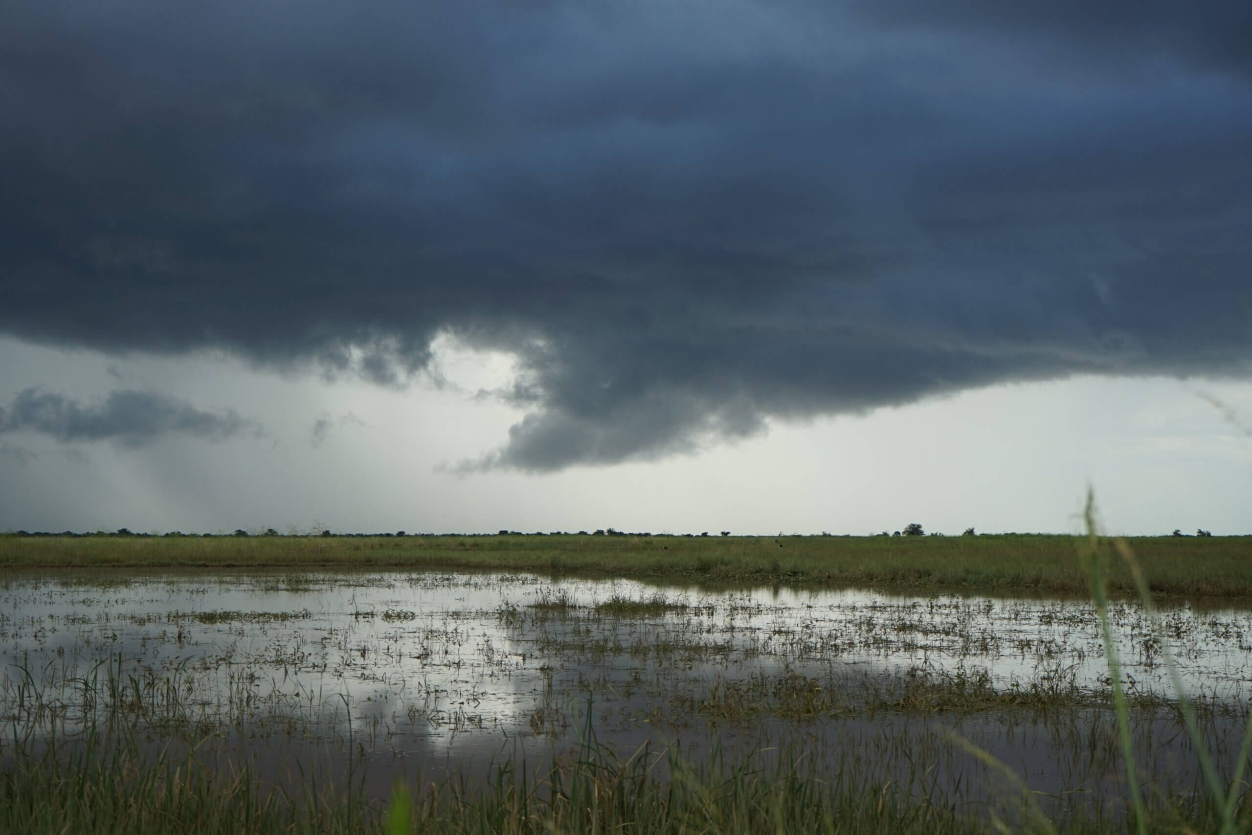 Floods after a cyclone hit Buzi, Mozambique in February 2020.